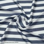 Blue White Linen Bold Striped Fabric YCS-1023