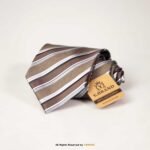 Striped 8.2cm Formal Fiber Necktie- T-133 - Image 2