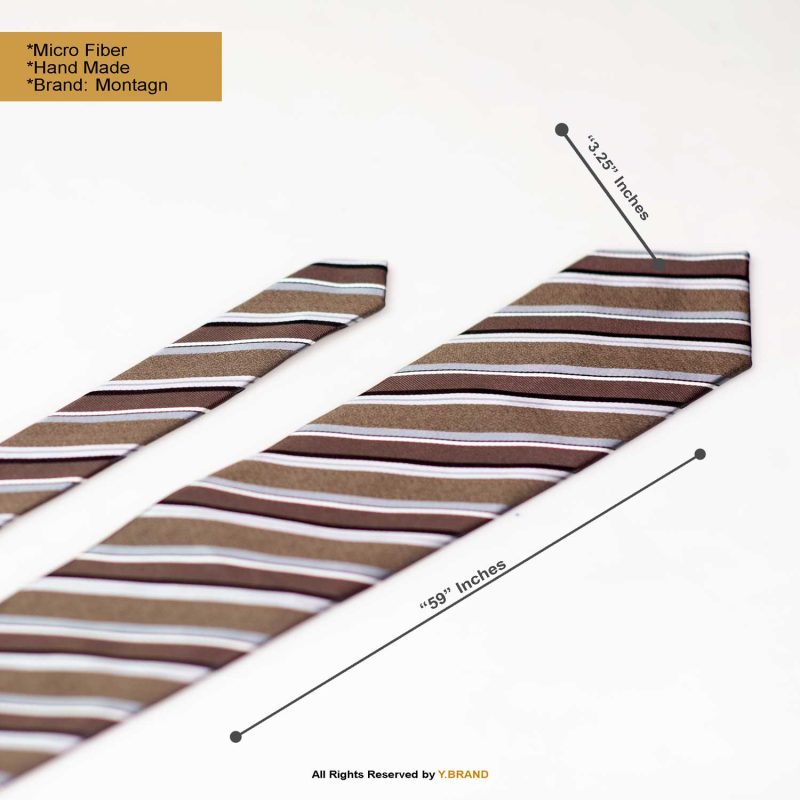 Striped 8.2cm Formal Fiber Necktie- T-133 5 T 133a