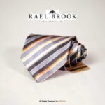 Retro 9.5cm Formal Striped Poly Necktie- T-134 - Image 2