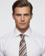 Retro 9.5cm Formal Striped Poly Necktie- T-134