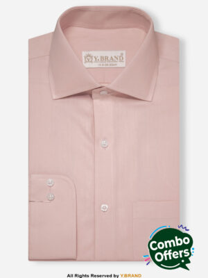 Tea-Pink Five Spread Collar formal shirt