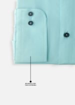 Aqua Blue shirt with black contrast-FS-1043 - Image 3