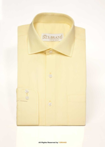 Light Yellow Five Spread Collar formal shirt