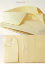 Light Yellow Five Spread Collar formal shirt FS-1044 - Image 3