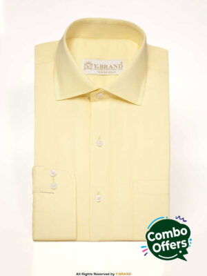 Light Yellow Five Spread Collar formal shirt