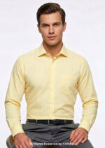 Light Yellow Five Spread Collar formal shirt FS-1044