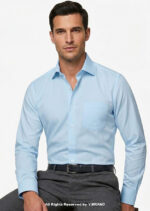 Sky Blue Five Spread Collar formal shirt FS-1047