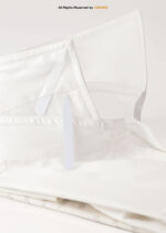 White cotton satin Five Spread Collar Classic shirt FS-1048 - Image 3