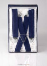 Navy Blue Wide Braces, Heavy Duty Strong Clips Suspender for men-SB-1031 - Image 2
