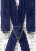 Navy Blue Wide Braces, Heavy Duty Strong Clips Suspender for men-SB-1031 - Image 2