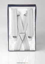 White Wide Braces, Heavy Duty Strong Clips Suspender for men-SB-1034
