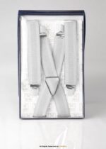 White Wide Braces, Heavy Duty Strong Clips Suspender for men-SB-1034 - Image 2