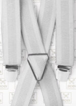 White Wide Braces, Heavy Duty Strong Clips Suspender for men-SB-1034 - Image 2