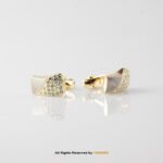 DOUBLE TONE CUFFLINKS with Crystal work CL-0101