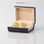 Luxury square Cufflinks with Zircon CL-0103 - Image 5
