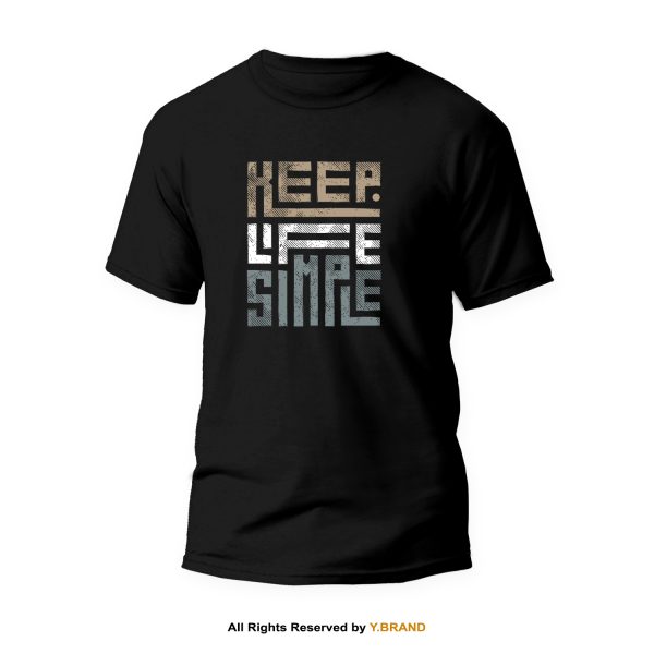 Keep Life Simple Round Neck T-shirt PMTS-1111 1 Keep Life Simple Round Neck T-shirt PMTS-1111
