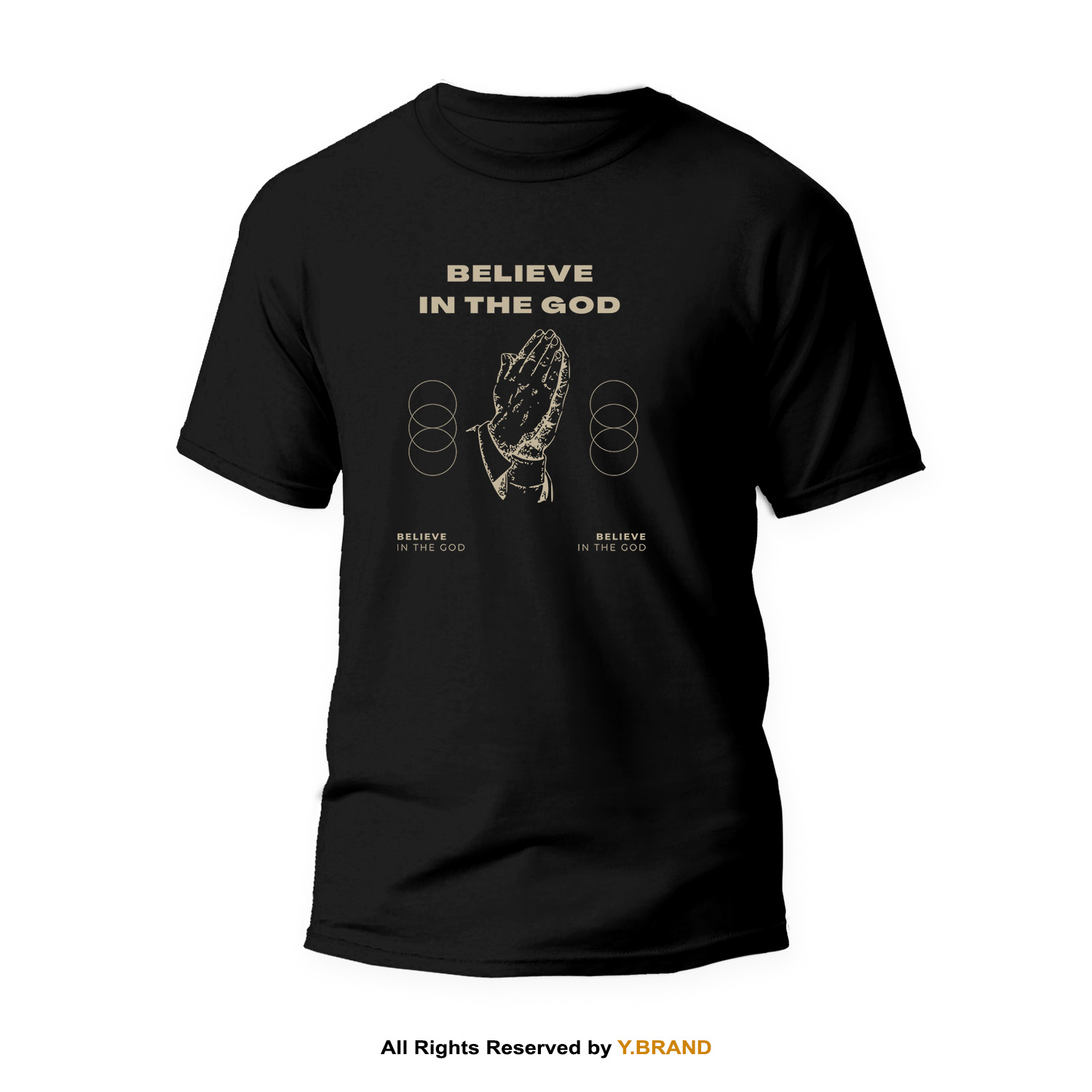 1114-B.jpg Believe In The God Round Neck T-shirt PMTS-1114 - Image 1