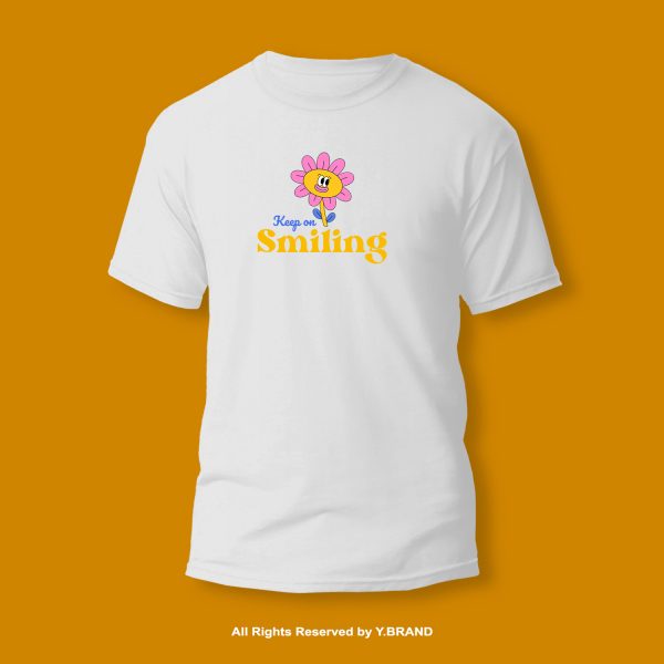 Keep On Smiling Round Neck T-shirt PMTS-1133 2 Keep On Smiling Round Neck T-shirt PMTS-1133