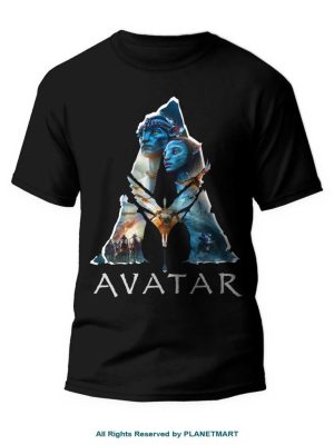 Avatar Signature Black Round Neck T-shirt ATS-1002