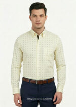 Y-BRAND Business casual printed shirt with contrast DS-1019