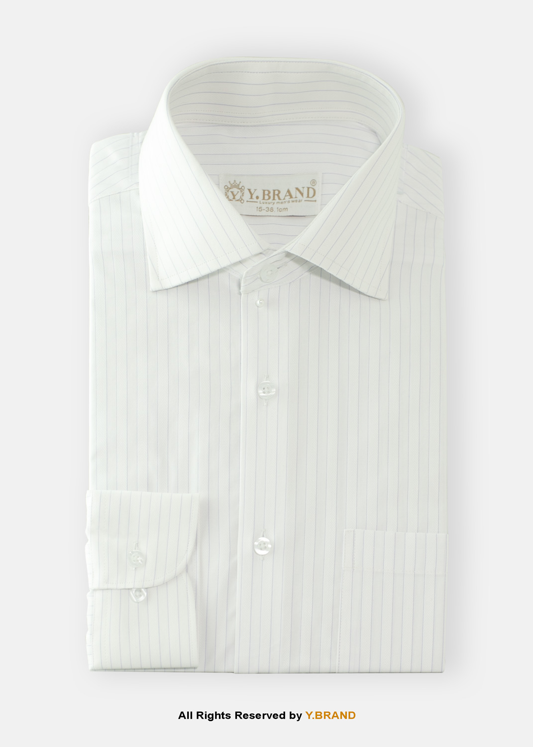 FS-1049 Y-BRAND Business Wide Pin stripes formal shirt