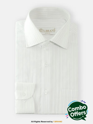 Y-BRAND Business Wide Pin stripes formal shirt