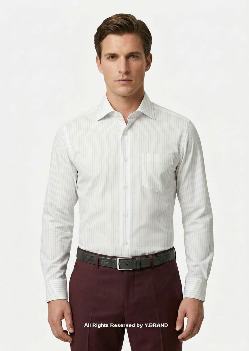FS-1049d Y-BRAND Business Wide Pin stripes formal shirt FS-1049 - Image 1