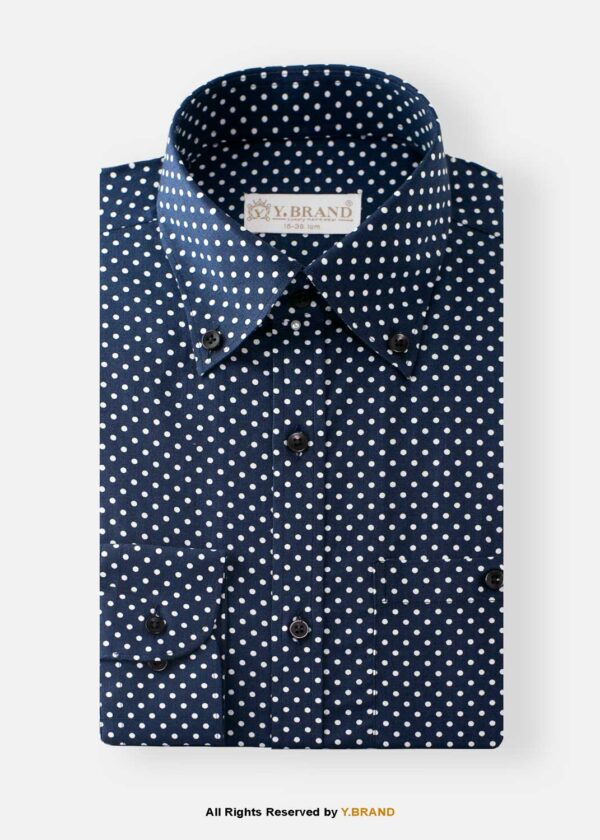 Y-BRAND Polka dot shirt with a button-down collar FS-1051