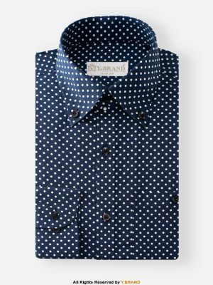 Y-BRAND Polka dot shirt with a button-down collar FS-1051