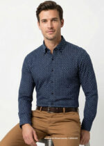 Y-BRAND Polka dot shirt with a button-down collar FS-1051