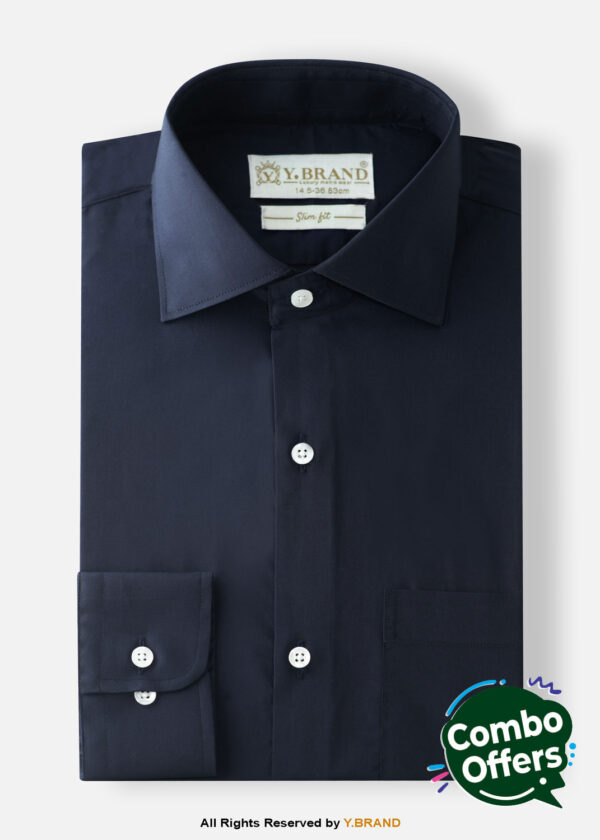 Y-BRAND Navy blue formal shirt FS-1052 1 Y-BRAND Navy blue formal shirt FS-1052