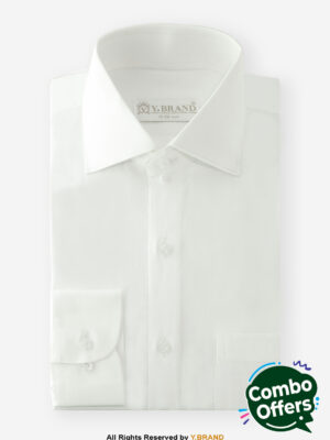 Y-BRAND Oxford self-textured formal shirt