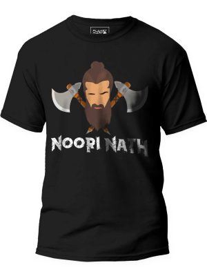 Noori Nath signature Black Round Neck T-shirt MJTS-1004