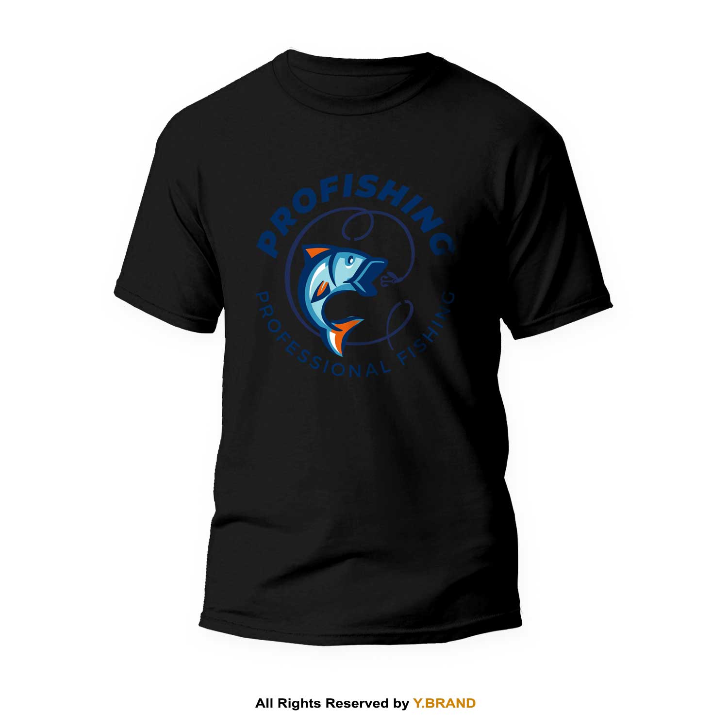 TS-1077.jpg Professional Fishing Round Neck T-shirt PMTS-1077 - Image 1