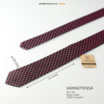 Slim Black Pattern Poly Necktie T-141 - Image 2