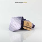 Slim Purple Gradient Pattern Poly Necktie T-147 - Image 2