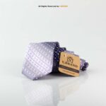 Slim Purple Gradient Pattern Poly Necktie T-147