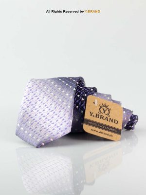 Slim Purple Gradient Pattern Poly Necktie T-147
