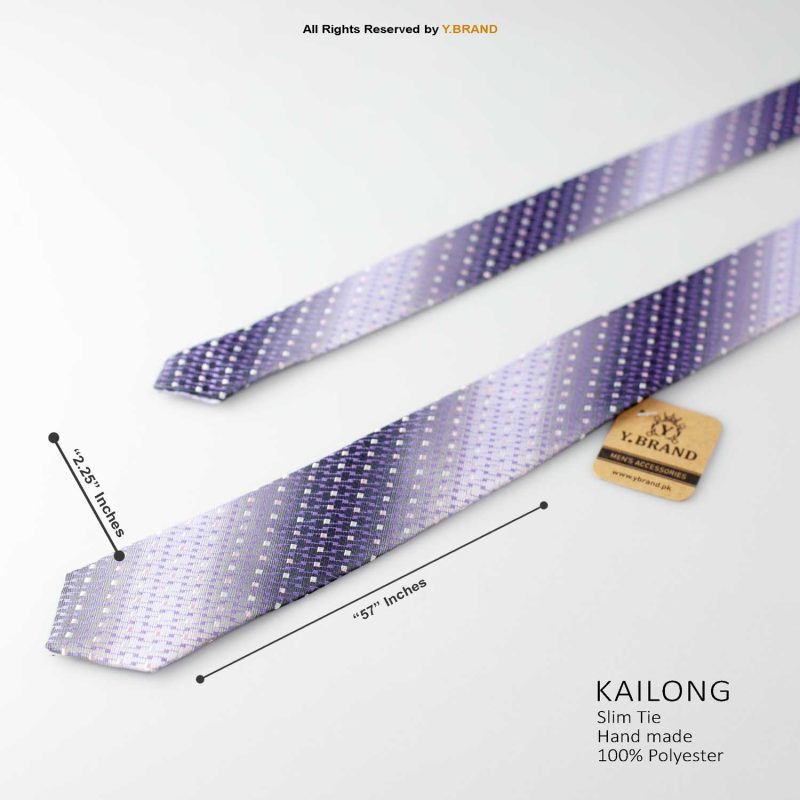 Slim Purple Gradient Pattern Poly Necktie T-147 5 T 147b