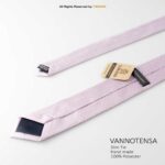 Slim Pink Micro Pattern Poly Necktie T-148 - Image 3