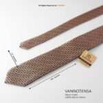 Classic Brown Micro Check Necktie T-150 - Image 2