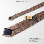 Classic Brown Micro Check Necktie T-150 - Image 3