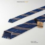 Classic Nay Blue Strips Poly Necktie T-154 - Image 3