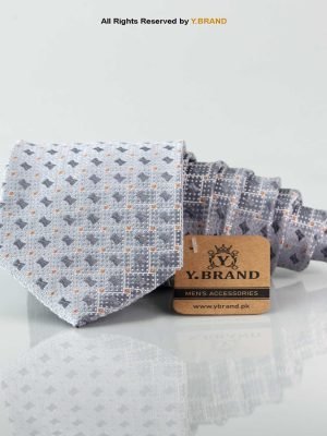 Classic Gray Pattern Poly Necktie T-157