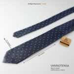 Stylish Dark Blue Pattern Necktie T-158 - Image 2