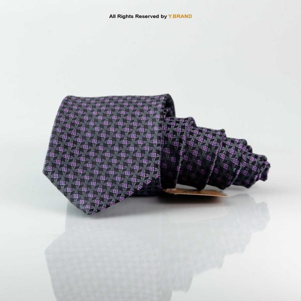 Dark Gray Micro Pattern Poly Necktie T-161 1 Dark Gray Micro Pattern Poly Necktie T-161