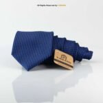Formal Blue Self-Pattern Poly Necktie T-163 - Image 2