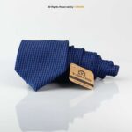 Formal Blue Self-Pattern Poly Necktie T-163