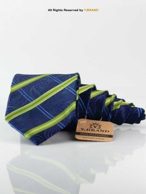 Classic Blue, Green Wide Check Necktie T-164